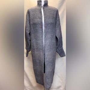 Hand knitted Grey Sweater Coat (coatigan) No Tags See measurements for size